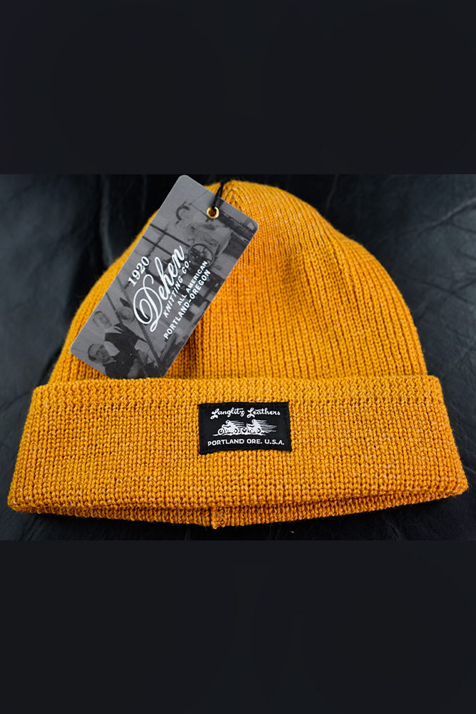 yellow Dehen wool cap